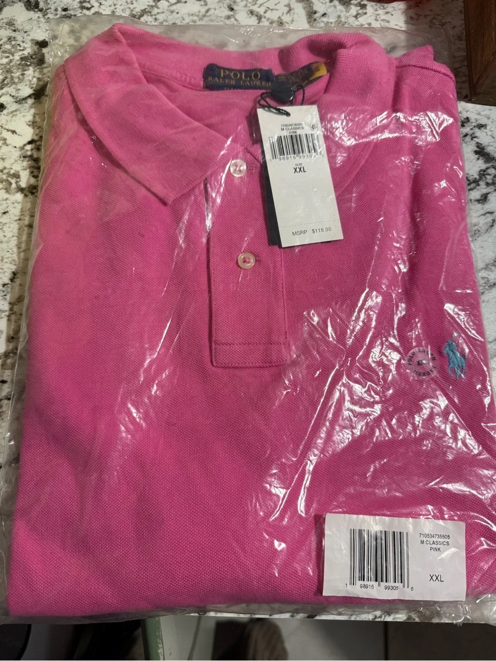 Polo by Ralph Lauren Bright Pink Classic Fit Polo